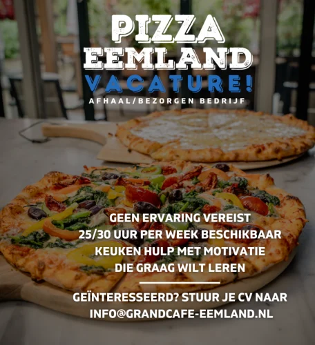 Leer pizza's bakken. Solliciteer nu bij Pizza Eemland